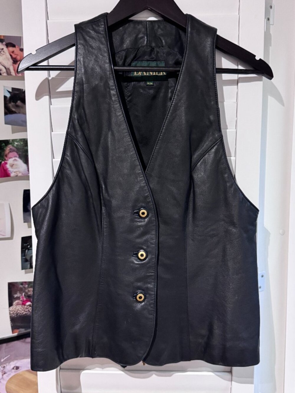 🖤 HOST PICK✨🖤  Vintage Danier Leather Vest | Lace-Up Back Motorcycle Chic ✨🖤